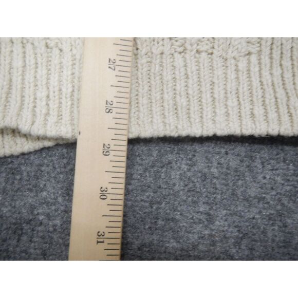 Lucky Brand Cable Knit Cardigan Women's Medium Cream Button-Up Sweater Heavy NWT - Picture 14 of 16